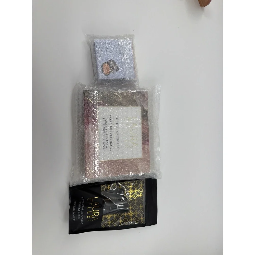 Laura Geller Baked Starter Kit 3PC Light Foundation Full Face Palette Brush NEW